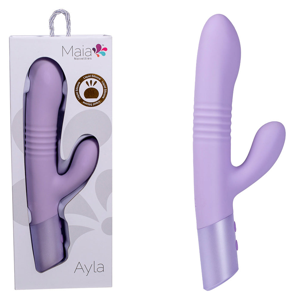 Buy Maia AYLA - Lavender 24.4 cm USB Rechargeable Thrusting Rabbit Vibrator at NZ’s Mega Adult Toys Store. Discover premium sex toys with discreet shipping at the best price in NZ