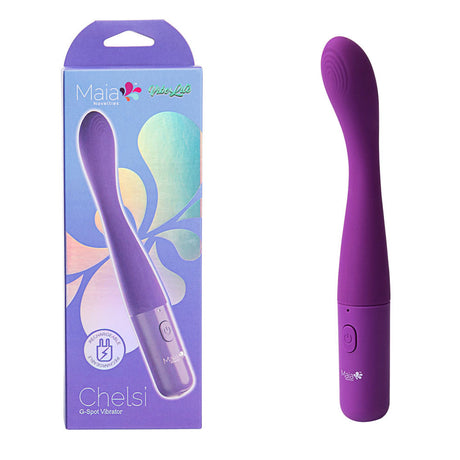 Buy Maia CHELSI - Purple 17.8 cm USB Rechargeable Vibrator at NZ’s Mega Adult Toys Store. Discover premium sex toys with discreet shipping at the best price in NZ