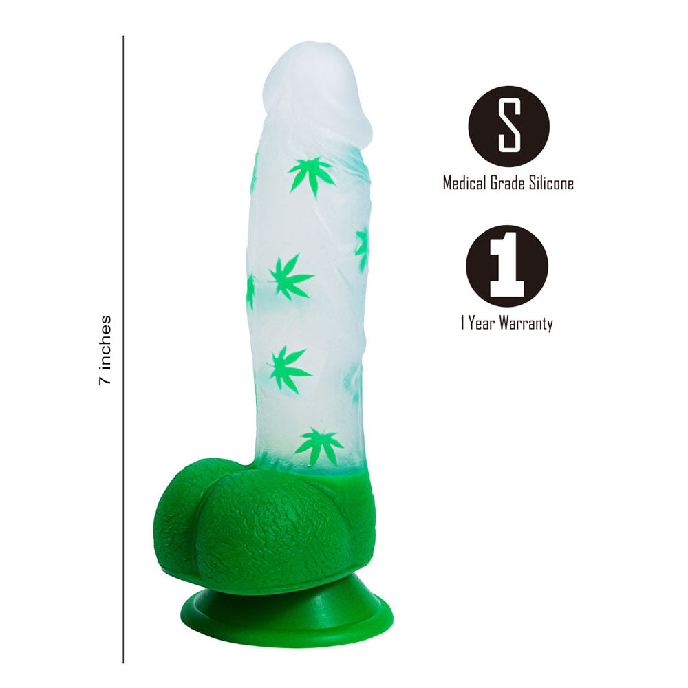 Buy Maia LEIF - Clear/Green 17.8 cm Leaf Print Dong at NZ’s Mega Adult Toys Store. Discover premium sex toys with discreet shipping at the best price in NZ