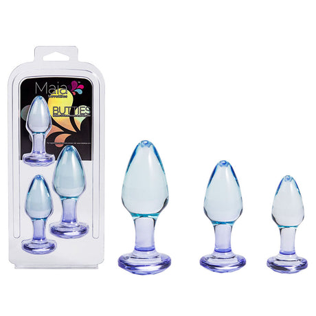 Buy Maia BUTTIES - Clear Butt Plugs - Set of 3 Sizes at NZ’s Mega Adult Toys Store. Discover premium sex toys with discreet shipping at the best price in NZ