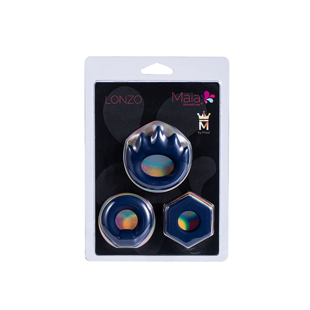 Buy Maia LONZO - Blue Silicone Cock Rings - Set of 3 at NZ’s Mega Adult Toys Store. Discover premium sex toys with discreet shipping at the best price in NZ