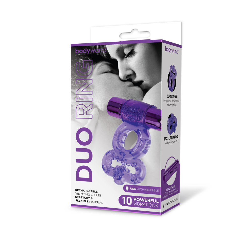 Buy Bodywand Rechargeable Duo Ring - Purple USB Rechargable Vibrating Cock Ring at NZ’s Mega Adult Toys Store. Discover premium sex toys with discreet shipping at the best price in NZ