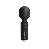 The 4.5 Bodywand Power Wand, in sleek black, features a rounded head and ergonomic handle for muscle stimulation. Its intuitive buttons control power and settings, complementing its modern design with a white base accent—ideal for boosting sexual well-being in style. USB rechargeable, 11.4 cm.