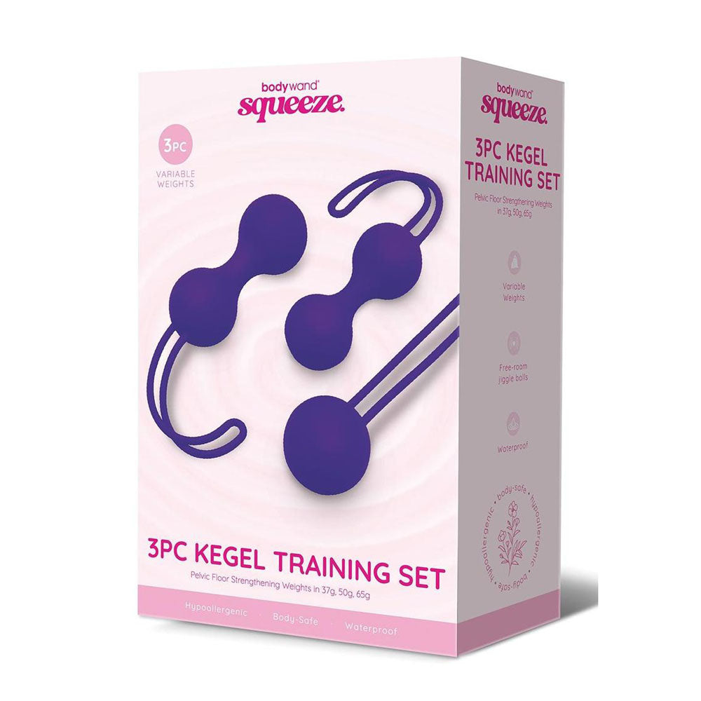 Buy Bodywand Squeeze 3pc Kegel Training Set - Purple Weighted Kegel Ball Set - 3 Piece Kit at NZ’s Mega Adult Toys Store. Discover premium sex toys with discreet shipping at the best price in NZ