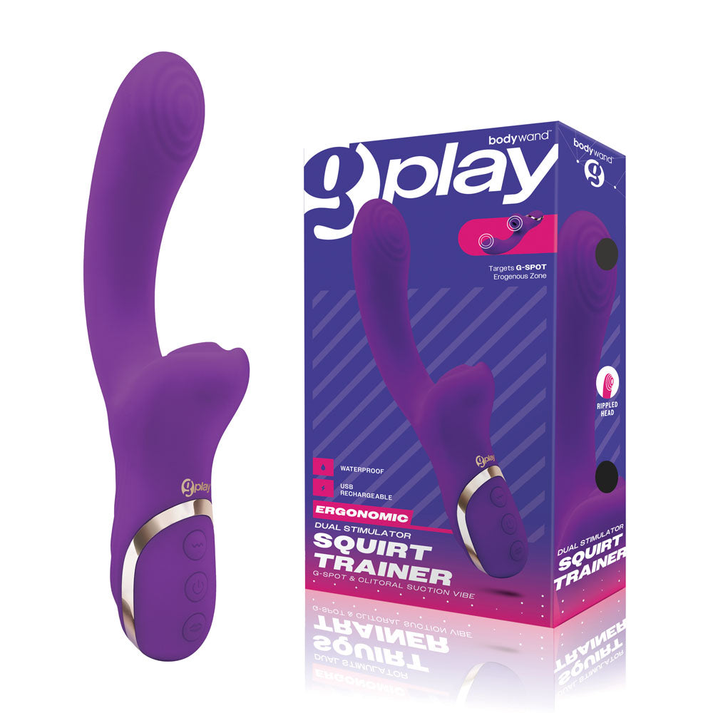 Buy Bodywand G - Play Dual Stimulator Squirt Trainer - Purple 22 cm USB Rechargeable Rabbit Vibrator with Air Pulsation at NZ’s Mega Adult Toys Store. Discover premium sex toys with discreet shipping at the best price in NZ