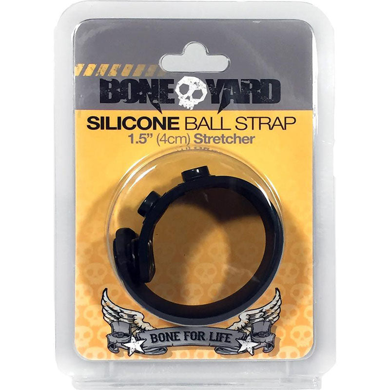 Buy Boneyard Silicone Ball Strap Black - Black 3 - Snap 4 cm Adjustable Ball Stretcher Ring at NZ’s Mega Adult Toys Store. Discover premium sex toys with discreet shipping at the best price in NZ