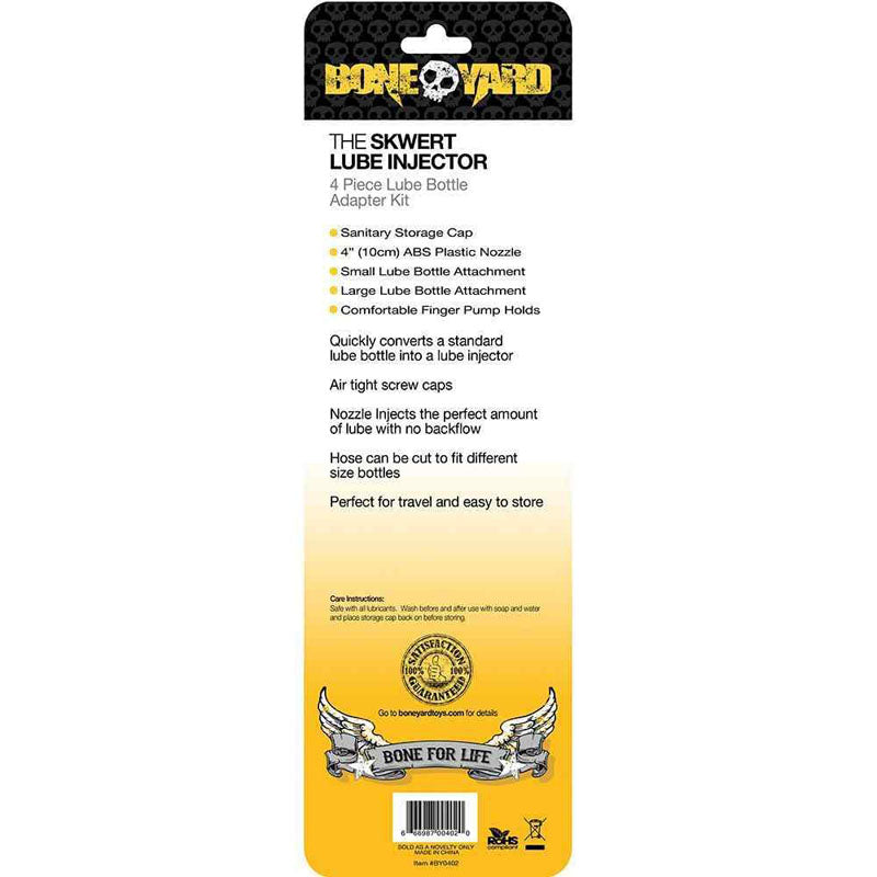 Buy Boneyard Skwert Lube Injector - Black Lube Injector for Bottles at NZ’s Mega Adult Toys Store. Discover premium sex toys with discreet shipping at the best price in NZ