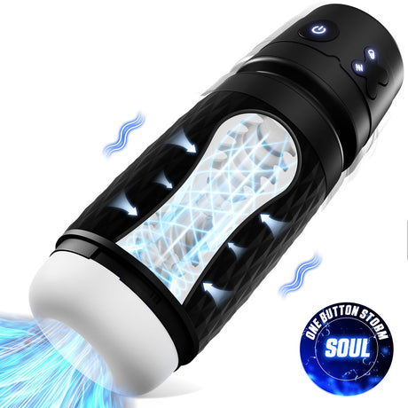 Buy CyberSkin B - Warrior - Black USB Rechargeable Sucking & Vibrating Auto Masturbator at NZ’s Mega Adult Toys Store. Discover premium sex toys with discreet shipping at the best price in NZ