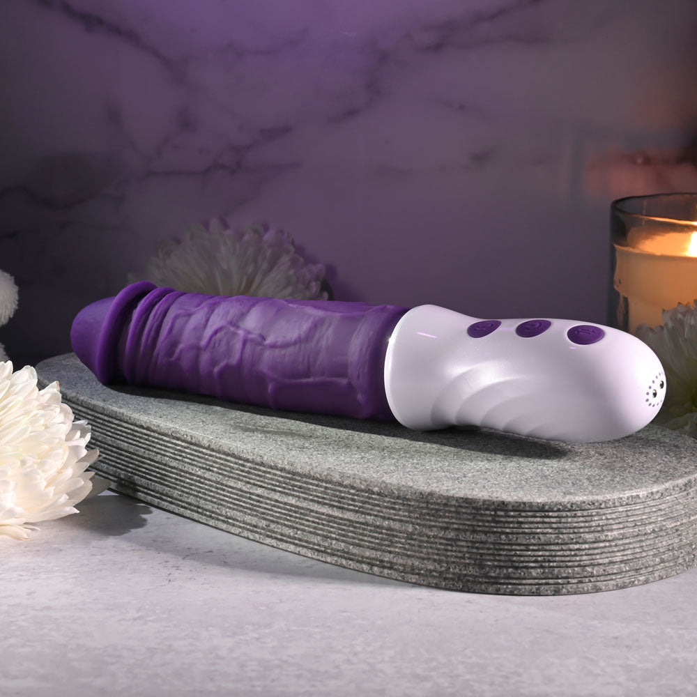 Buy Evolved PLUM THRUST - Purple 29 cm USB Rechargeable Thrusting Vibrator at NZ’s Mega Adult Toys Store. Discover premium sex toys with discreet shipping at the best price in NZ