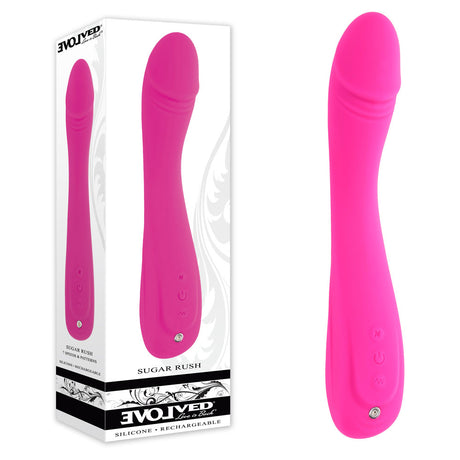 Buy Evolved SUGAR RUSH - Pink 21.6 cm USB Rechargeable Vibrator at NZ’s Mega Adult Toys Store. Discover premium sex toys with discreet shipping at the best price in NZ