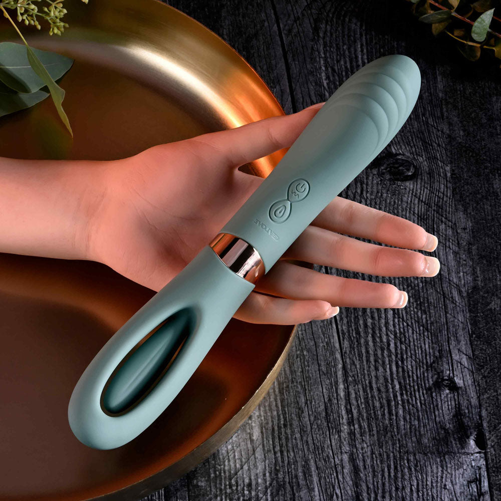 Buy Evolved CHICK FLICK - Olive Green 24 cm USB Rechargeable Vibrator with Flicking Tip at NZ’s Mega Adult Toys Store. Discover premium sex toys with discreet shipping at the best price in NZ