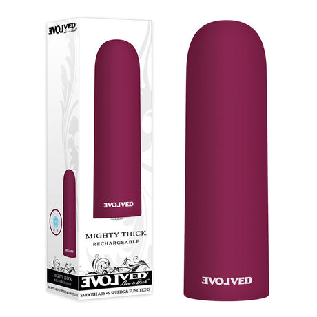 Buy Evolved Mighty Thick - Burgundy Red 9 cm USB Rechargeable Bullet at NZ’s Mega Adult Toys Store. Discover premium sex toys with discreet shipping at the best price in NZ