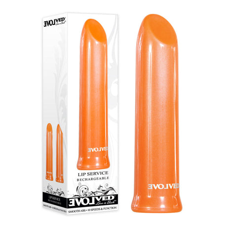 Buy Evolved Lip Service - Orange 10 cm USB Rechargeable Lipstick Vibrator at NZ’s Mega Adult Toys Store. Discover premium sex toys with discreet shipping at the best price in NZ