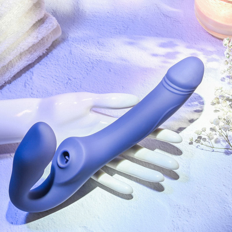 Buy Evolved 2 BECOME 1 - Purple 23.5 cm USB Rechargeable Strapless Strap - On with Remote at NZ’s Mega Adult Toys Store. Discover premium sex toys with discreet shipping at the best price in NZ