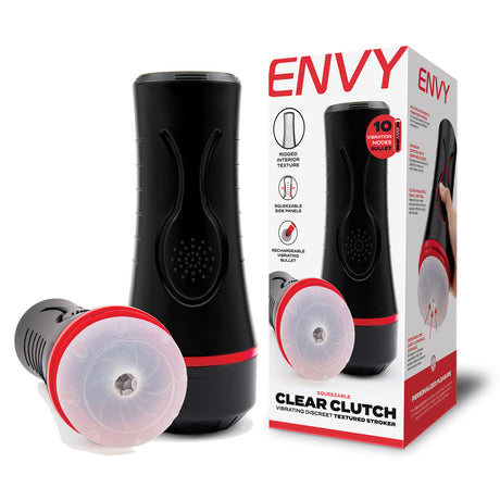 Buy ENVY Squeezable Clear Clutch Stroker - Clear Vibrating Stroker at NZ’s Mega Adult Toys Store. Discover premium sex toys with discreet shipping at the best price in NZ