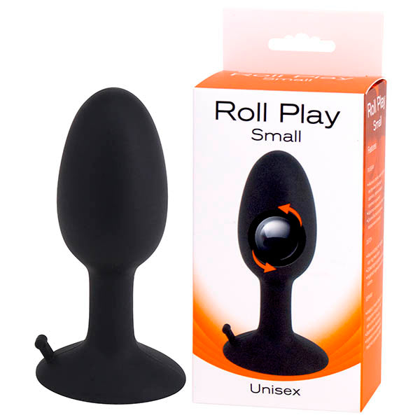 Buy Roll Play - Black Small 8 cm Butt Plug with Internal Ball at NZ’s Mega Adult Toys Store. Discover premium sex toys with discreet shipping at the best price in NZ