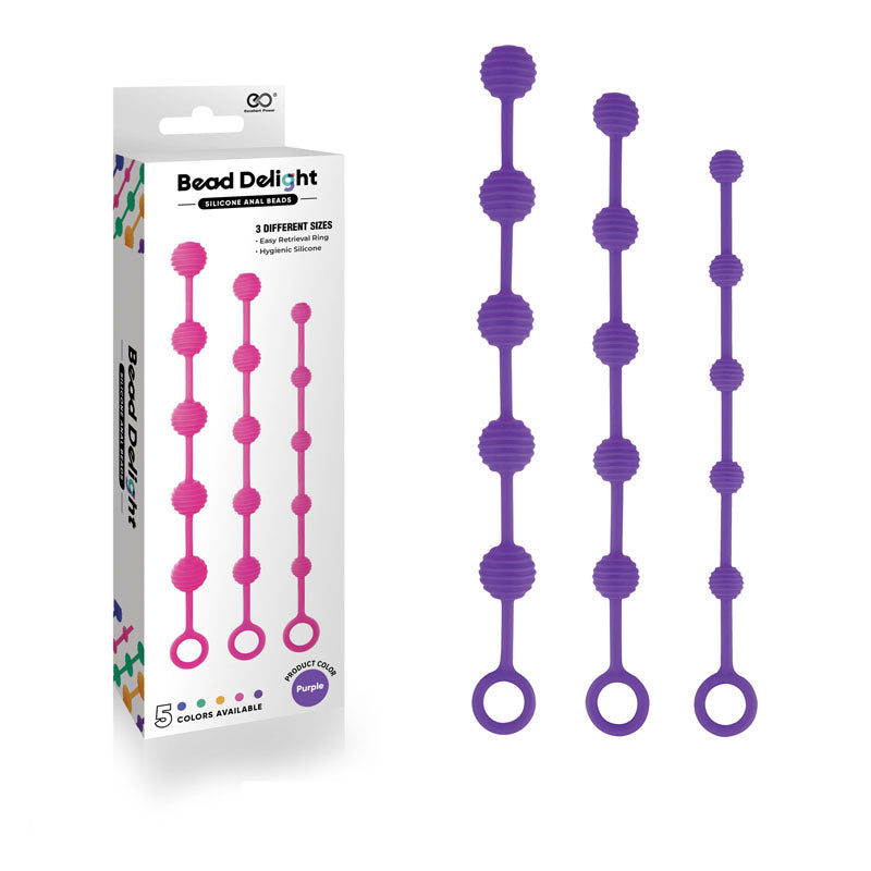 Buy Bead Delight Silicone Anal Beads - Purple - Purple Anal Beads - Set of 3 Sizes at NZ’s Mega Adult Toys Store. Discover premium sex toys with discreet shipping at the best price in NZ