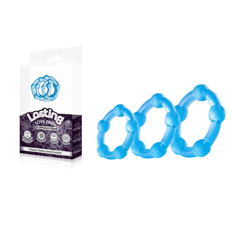 Buy Lasting Love Ring 3 Piece Set - Blue - Blue Beaded Cock Rings - Set of 3 Sizes at NZ’s Mega Adult Toys Store. Discover premium sex toys with discreet shipping at the best price in NZ