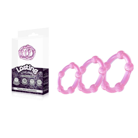 Buy Lasting Love Ring 3 Piece Set - Pink - Pink Beaded Cock Rings - Set of 3 Sizes at NZ’s Mega Adult Toys Store. Discover premium sex toys with discreet shipping at the best price in NZ