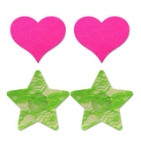 Buy GLOW Fashion Pasties Set - Neon Green & Solid Pink - 2 Sets Included at NZ’s Mega Adult Toys Store. Discover premium sex toys with discreet shipping at the best price in NZ