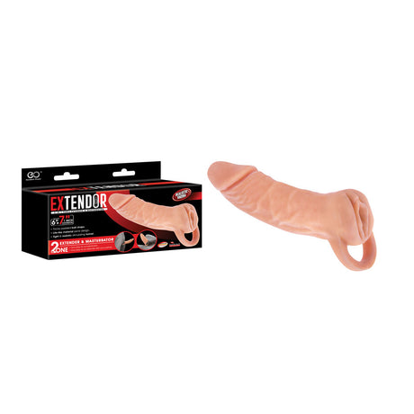 Buy Extendor 7'' 2 - in - 1 Penis Extender & Masturbator - Flesh 17.8 cm Penis Extension Sleeve with Vagina Opening at NZ’s Mega Adult Toys Store. Discover premium sex toys with discreet shipping at the best price in NZ