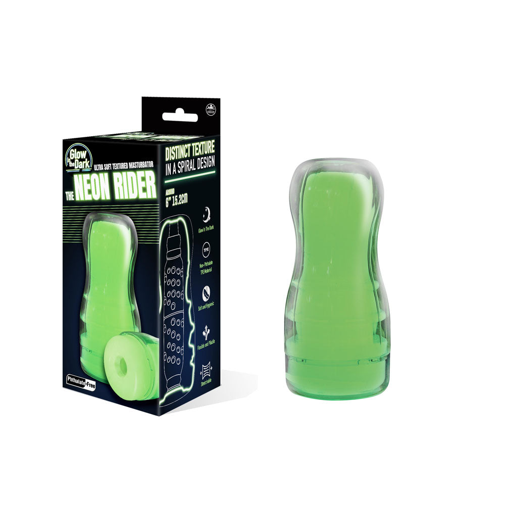 Buy The Neon Rider - Glow in Dark 15.2 cm Stroker at NZ’s Mega Adult Toys Store. Discover premium sex toys with discreet shipping at the best price in NZ