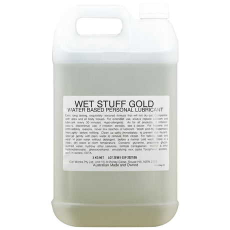 Buy Wet Stuff Gold 5kg Bottle - at NZ’s Mega Adult Toys Store. Discover premium sex toys with discreet shipping at the best price in NZ