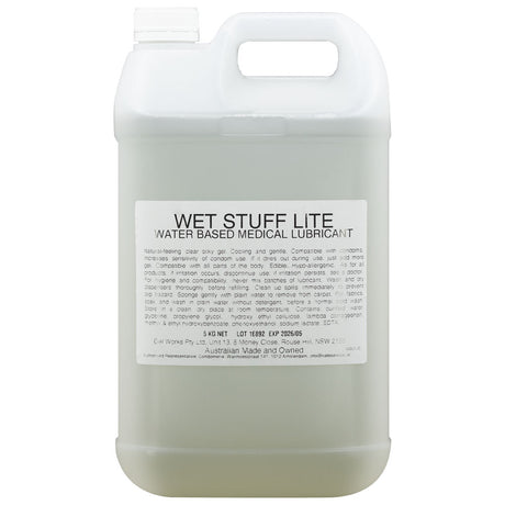 Buy Wet Stuff Lite - 5kg Bottle - Water Based Lubricant - 5 kg Tube at NZ’s Mega Adult Toys Store. Discover premium sex toys with discreet shipping at the best price in NZ