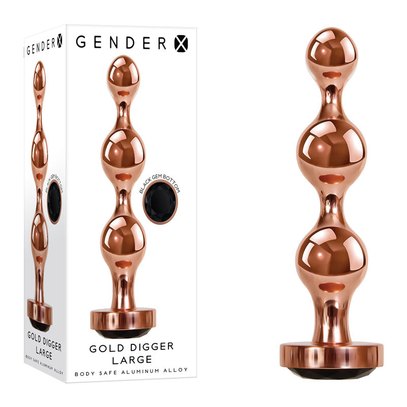 Buy Gender X GOLD DIGGER Large - Rose Gold Large Butt Plug with Black Gem Base at NZ’s Mega Adult Toys Store. Discover premium sex toys with discreet shipping at the best price in NZ