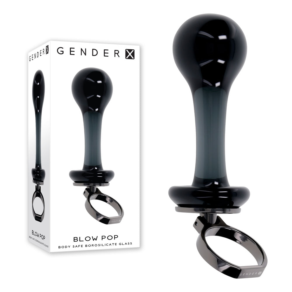 Buy Gender X BLOW POP - Black 12.8 cm Glass Plug with Ring Pull at NZ’s Mega Adult Toys Store. Discover premium sex toys with discreet shipping at the best price in NZ