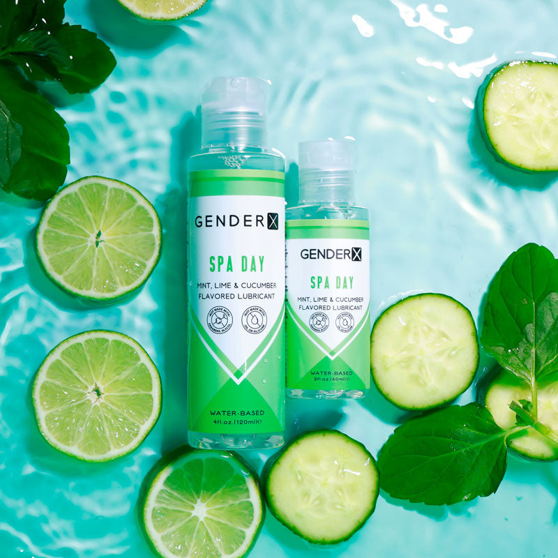 Buy Gender X SPA DAY Flavoured Lube - 120 ml - Mint, Lime & Cucumber Flavoured Water Based Lubricant - 120 ml Bottle at NZ’s Mega Adult Toys Store. Discover premium sex toys with discreet shipping at the best price in NZ