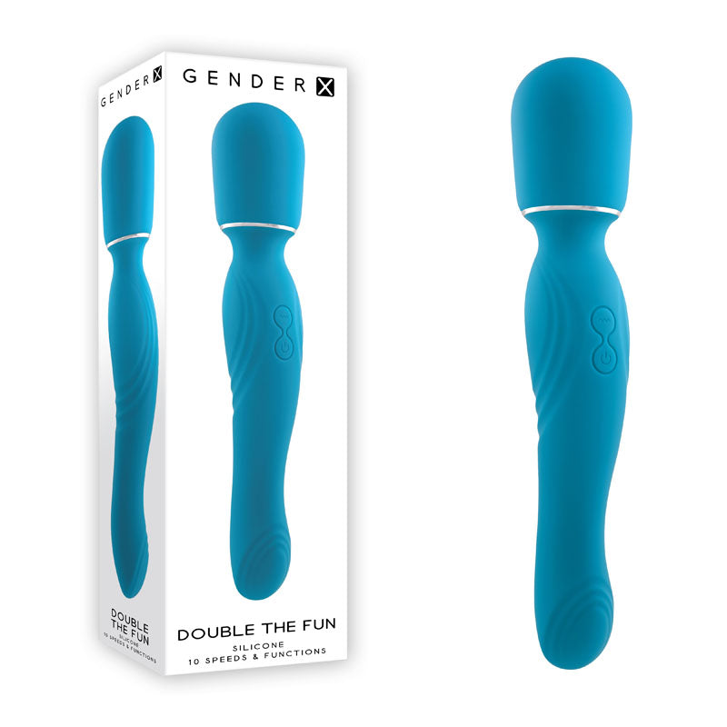 Buy Gender X DOUBLE THE FUN - Blue 26.7 cm USB Rechargeable Dual Ended Vibrator Wand at NZ’s Mega Adult Toys Store. Discover premium sex toys with discreet shipping at the best price in NZ