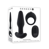 Buy Gender X TEAMWORK - Black USB Rechargeable Rimming Butt Plug & Vibrating Cock Ring at NZ’s Mega Adult Toys Store. Discover premium sex toys with discreet shipping at the best price in NZ