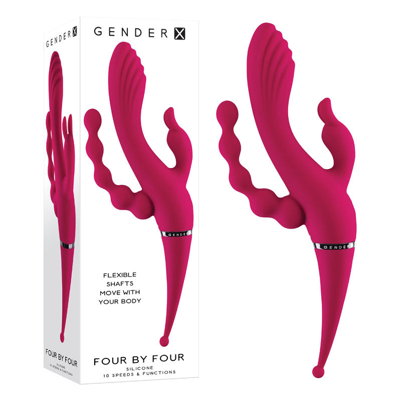 Buy Gender X FOUR BY FOUR - Pink 27.5 cm USB Rechargeable Multi Vibrator at NZ’s Mega Adult Toys Store. Discover premium sex toys with discreet shipping at the best price in NZ