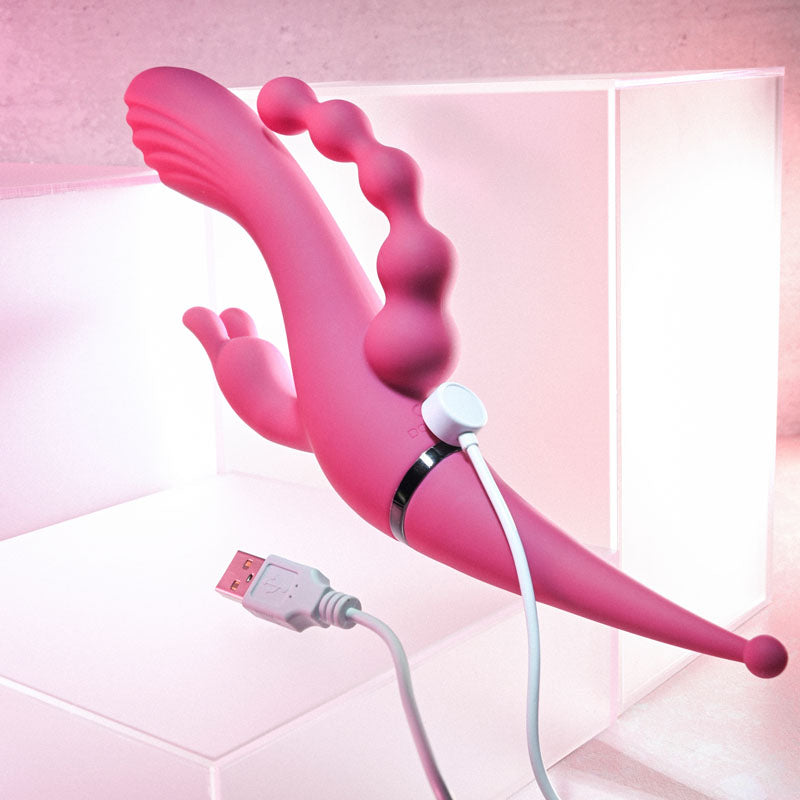 Buy Gender X FOUR BY FOUR - Pink 27.5 cm USB Rechargeable Multi Vibrator at NZ’s Mega Adult Toys Store. Discover premium sex toys with discreet shipping at the best price in NZ