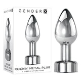 Buy Gender X ROCKIN' METAL PLUG - Metallic 9.3 cm USB Rechargeable Butt Plug at NZ’s Mega Adult Toys Store. Discover premium sex toys with discreet shipping at the best price in NZ