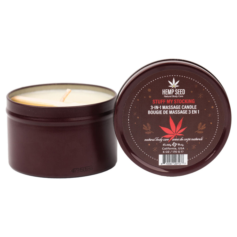 Buy Hemp Seed 3 - In - 1 Massage Candle - Stuff My Stocking - Pomegranate, Charred Firewood, Brown Sugar - 170 g at NZ’s Mega Adult Toys Store. Discover premium sex toys with discreet shipping at the best price in NZ