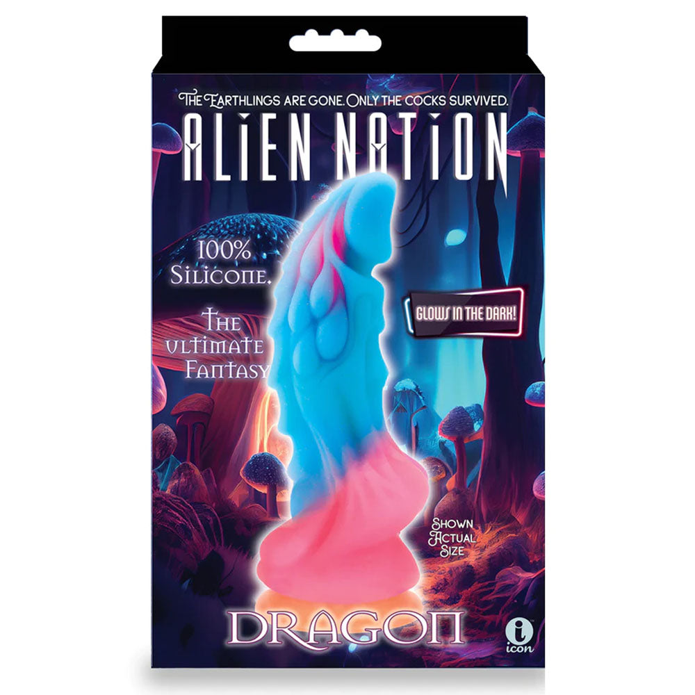 Buy Alien Nation - Glow Dragon - Glow in Dark Rainbow 22.9 cm Fantasy Dong at NZ’s Mega Adult Toys Store. Discover premium sex toys with discreet shipping at the best price in NZ