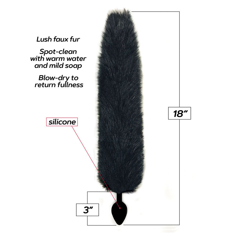 Buy Foxy Fox Tail Silicone Butt Plug - Black - 46 cm Tail at NZ’s Mega Adult Toys Store. Discover premium sex toys with discreet shipping at the best price in NZ