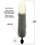 Buy Foxy Fox Tail Silicone Butt Plug - Grey with White Tip - 46 cm Tail at NZ’s Mega Adult Toys Store. Discover premium sex toys with discreet shipping at the best price in NZ