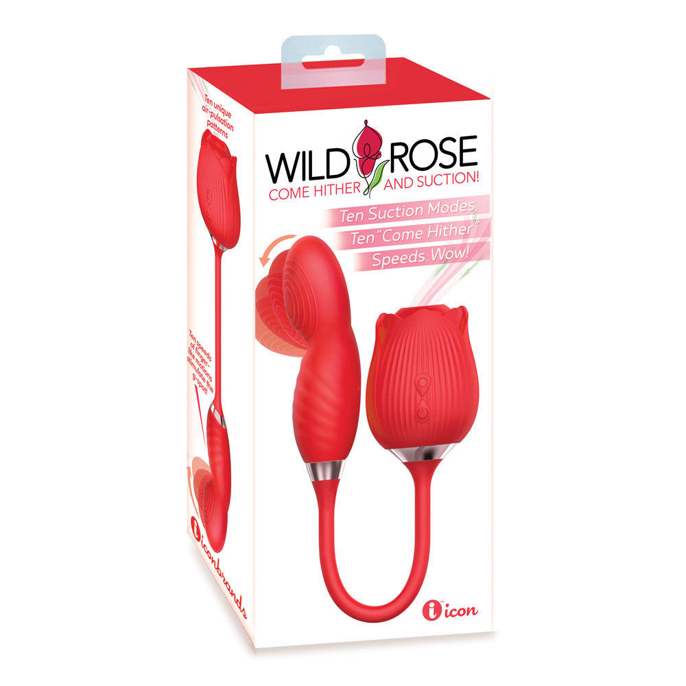 Buy Wild Rose Come Hither & Suction Vibrator - Red USB Rechargeable Air Pulse Stimulator and Vibrator at NZ’s Mega Adult Toys Store. Discover premium sex toys with discreet shipping at the best price in NZ