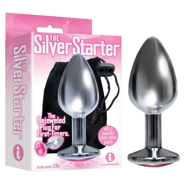 Buy The Silver Starter - Silver 7.1 cm (2.8'') Butt Plug with Pink Round Jewel at NZ’s Mega Adult Toys Store. Discover premium sex toys with discreet shipping at the best price in NZ