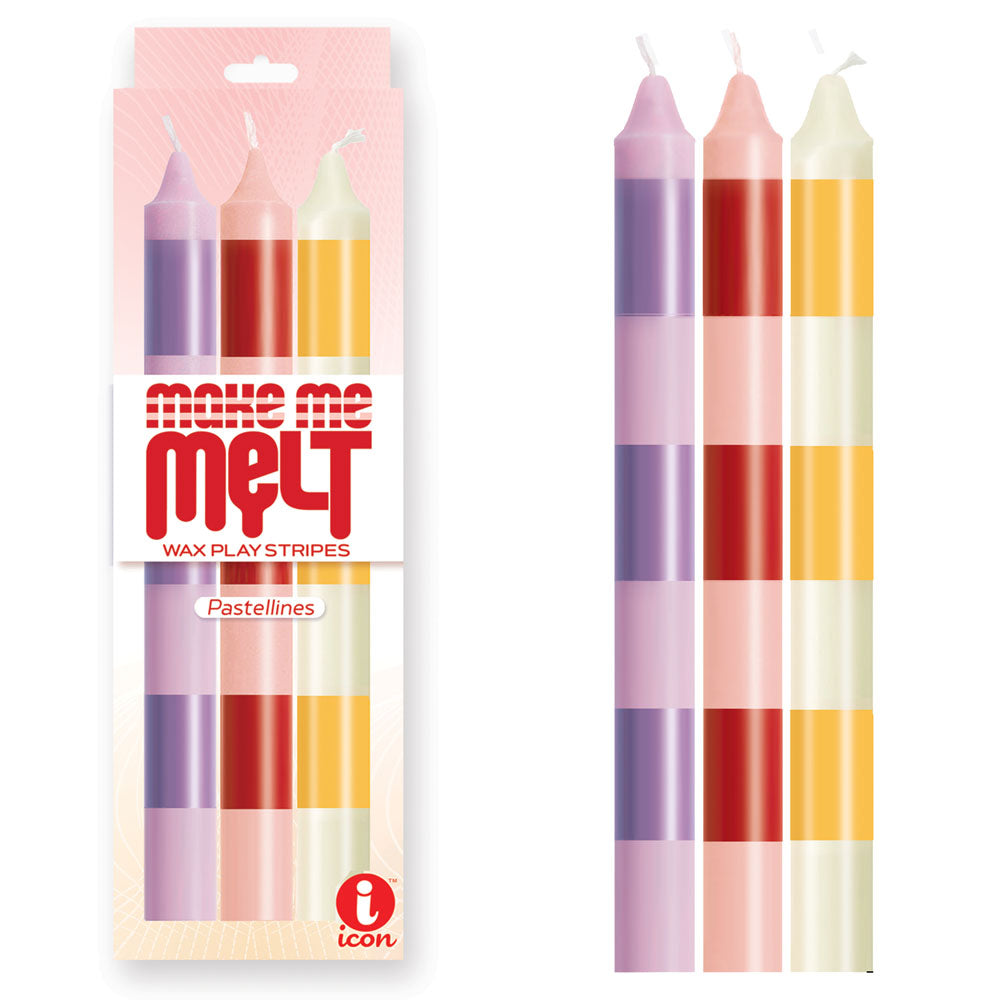 Buy The 9's Make Me Melt Drip Candle 3 - Pk - Pastellines - Pastel Coloured Drip Candles - 3 Pack at NZ’s Mega Adult Toys Store. Discover premium sex toys with discreet shipping at the best price in NZ