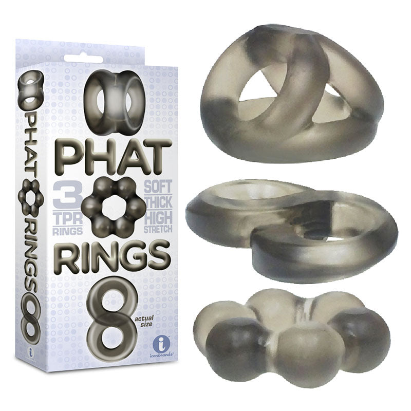 Buy The 9's Phat Rings - Smoke Cock Rings - Set of 3 at NZ’s Mega Adult Toys Store. Discover premium sex toys with discreet shipping at the best price in NZ