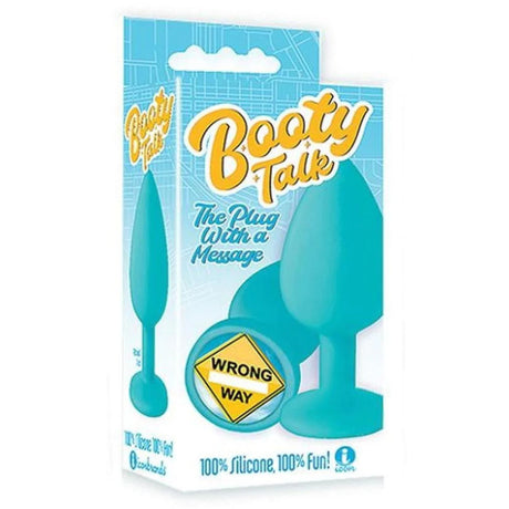 Buy The 9's Booty Talk - Wrong Way - Teal Butt Plug at NZ’s Mega Adult Toys Store. Discover premium sex toys with discreet shipping at the best price in NZ