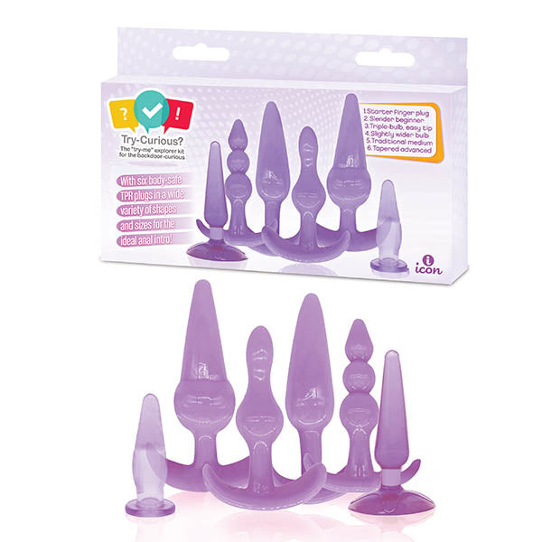 Buy Try - Curious Anal Plug Kit - Purple Anal Kit - Set of 6 at NZ’s Mega Adult Toys Store. Discover premium sex toys with discreet shipping at the best price in NZ