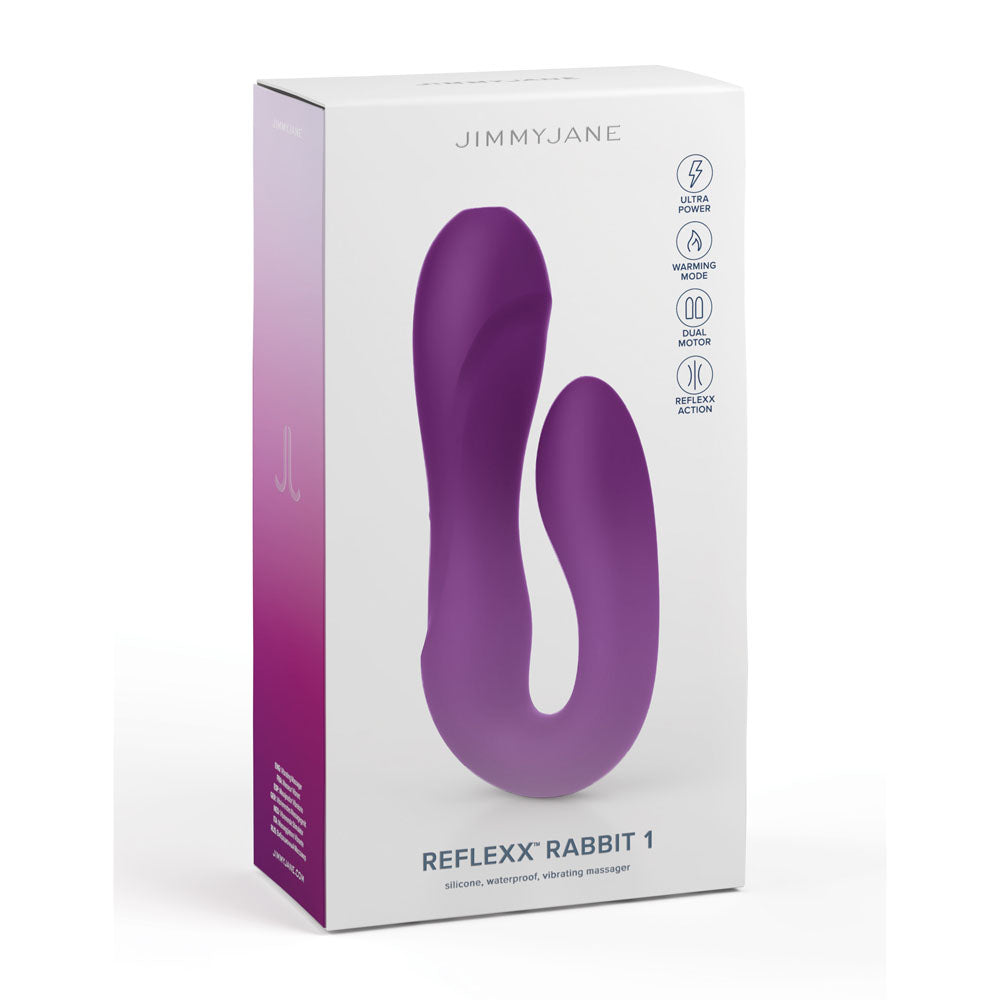 Buy JimmyJane Reflexx Rabbit 1 - Purple USB Rechargeable Dual Vibrator at NZ’s Mega Adult Toys Store. Discover premium sex toys with discreet shipping at the best price in NZ