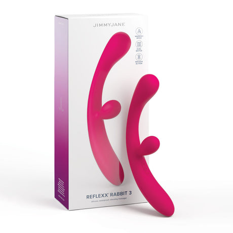 Buy JimmyJane Reflexx Rabbit 3 - Pink 23 cm USB Rechargeable Vibrator at NZ’s Mega Adult Toys Store. Discover premium sex toys with discreet shipping at the best price in NZ