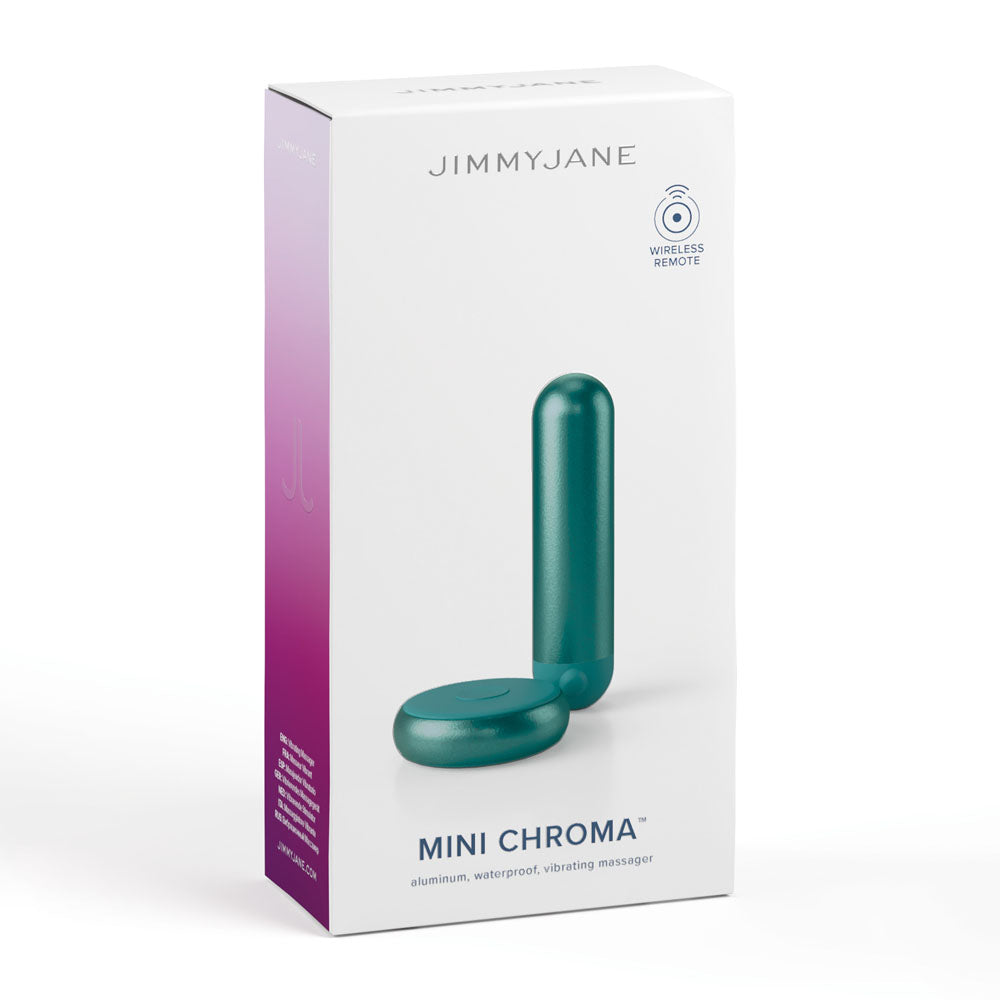 Buy JimmyJane Mini Chroma - Teal - Teal 7.8 cm USB Rechargeable Bullet with Wireless Remote at NZ’s Mega Adult Toys Store. Discover premium sex toys with discreet shipping at the best price in NZ