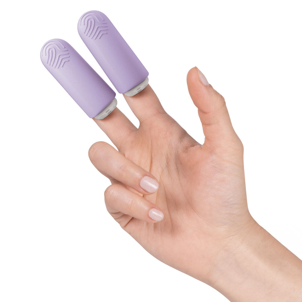 Buy JimmyJane Hello Touch Pro - Purple Vibrating Finger Stimulators with Charging Pod at NZ’s Mega Adult Toys Store. Discover premium sex toys with discreet shipping at the best price in NZ